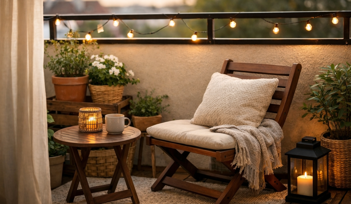 Jak odświeżyć balkon małymi zmianami, żeby chciało się na nim siedzieć?